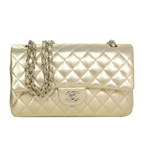 cream and gold chanel bag